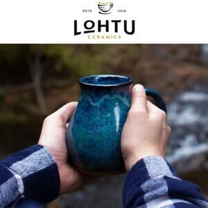 NEW - Lohtu Ceramics blue coffee mug